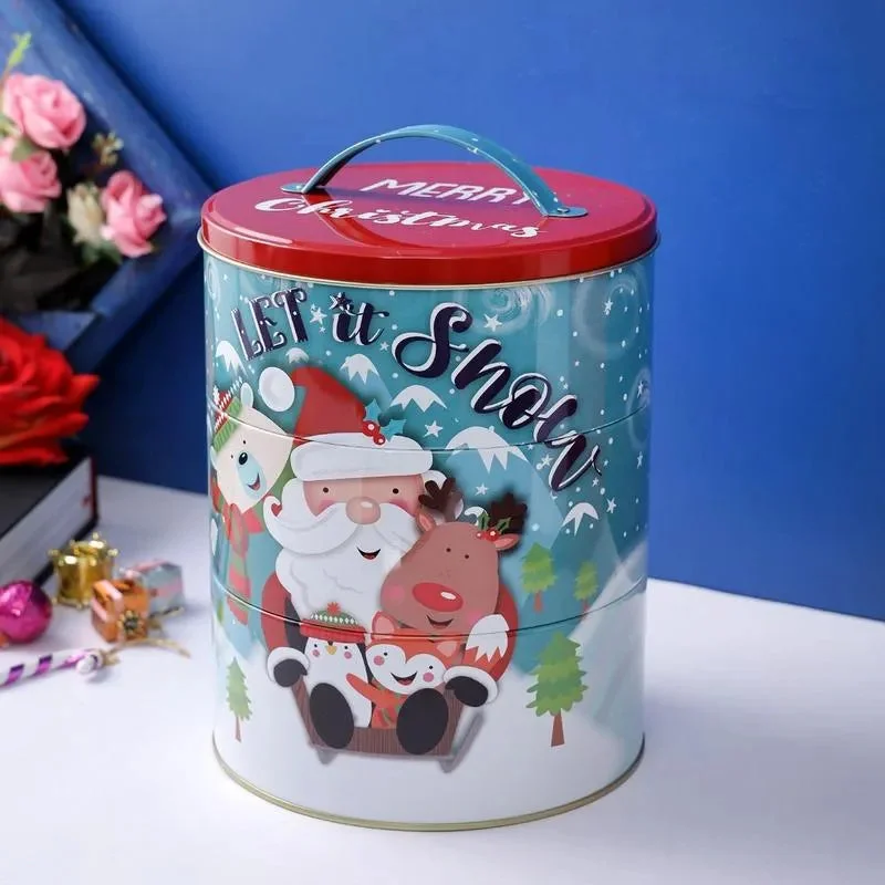 Large Blue Christmas Storage Container | 7 x 8 inches