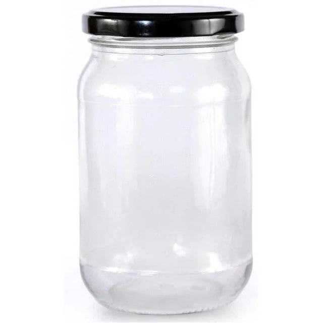 Large Clear Glass Cookie Jar for Home Pantry Organization | 500 ML | 4 x 5 inches