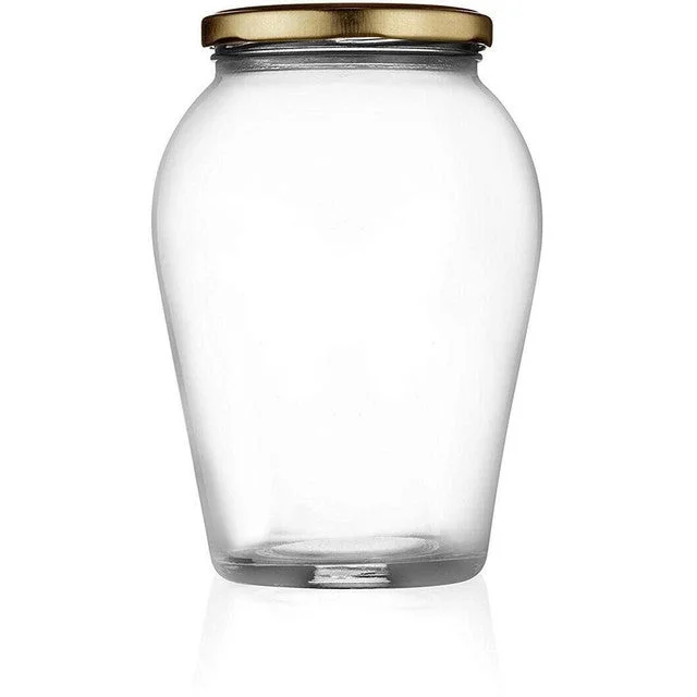 Large Somil Clear Glass Jar for Home Organization and Kitchen Use | 1000 ML | 5 x 5 inches