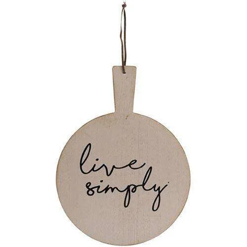 Live Simply Cutting Board Wall Decor