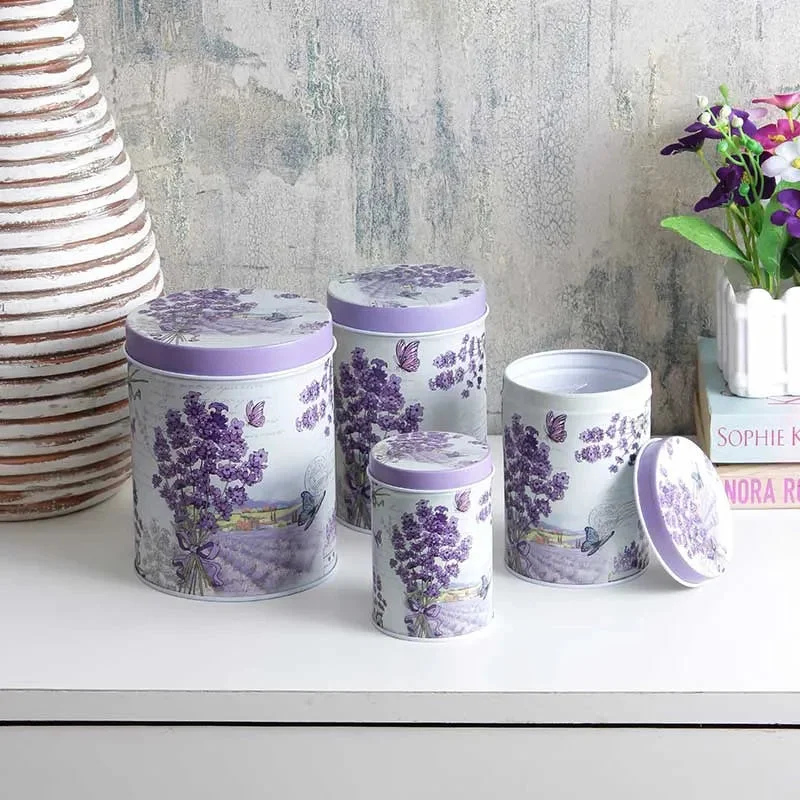 Dark Lavender Storage Tins | Set of 4