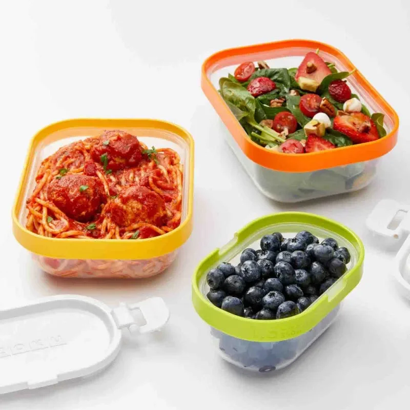 Zoku Neat Stack Interchangeable Food Storage Containers | 9 x 6 x 4 inches