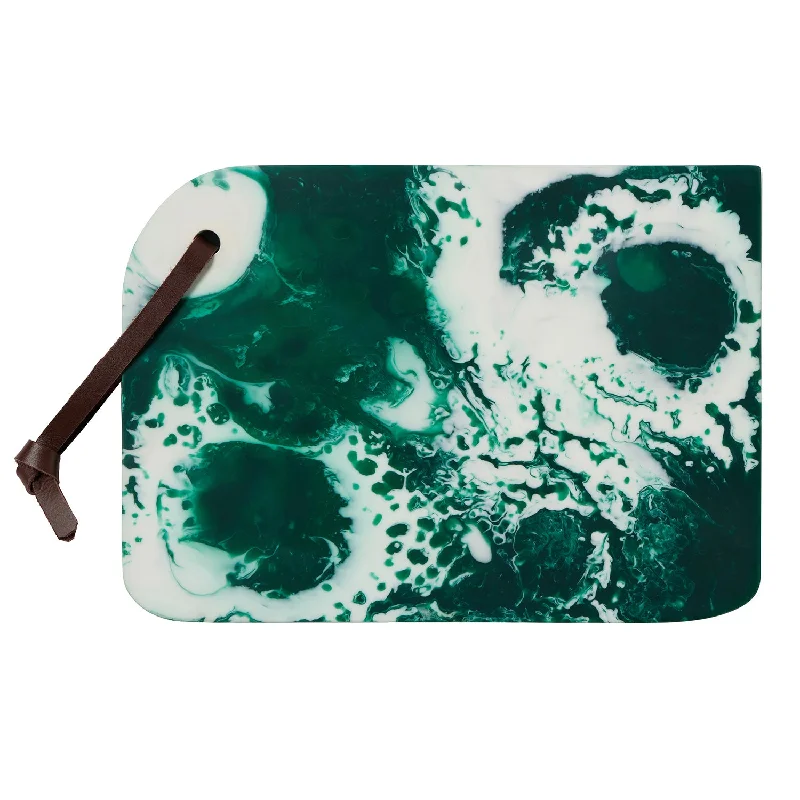 Noah Dark Green Swirled Serving Board