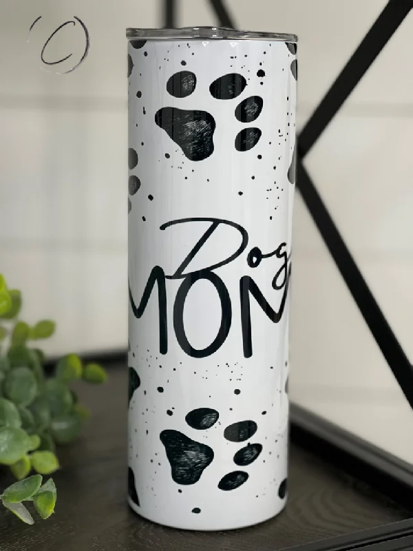 Paw Print Dog Mom 20oz Skinny Tumbler