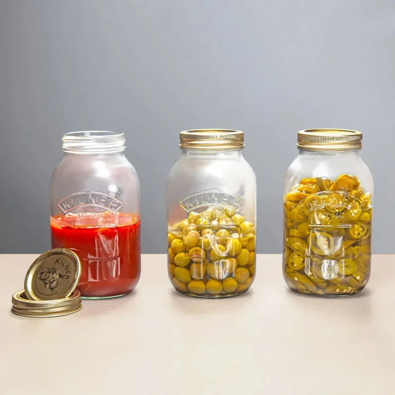 Kilner Preserve Trio Storage Jar | Set of 3 | 1 Ltr