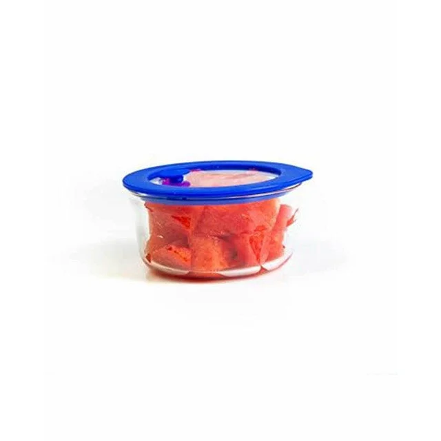 Round Glass Container With Lid And Air Vent