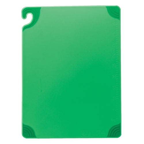 San Jamar CBG121812GN Saf-T-Grip Cutting Board, Green, 12" x 18" x 1/2"