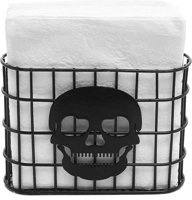 Skull Metal Wire Napkin Dispenser