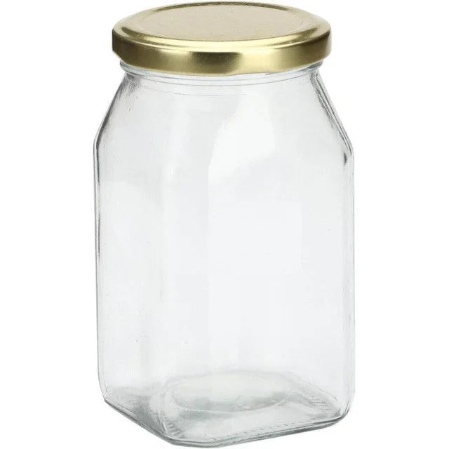 Small Versatile Somil Clear Glass Jar for Kitchen Essentials | 400 ML | 3 x 3 inches