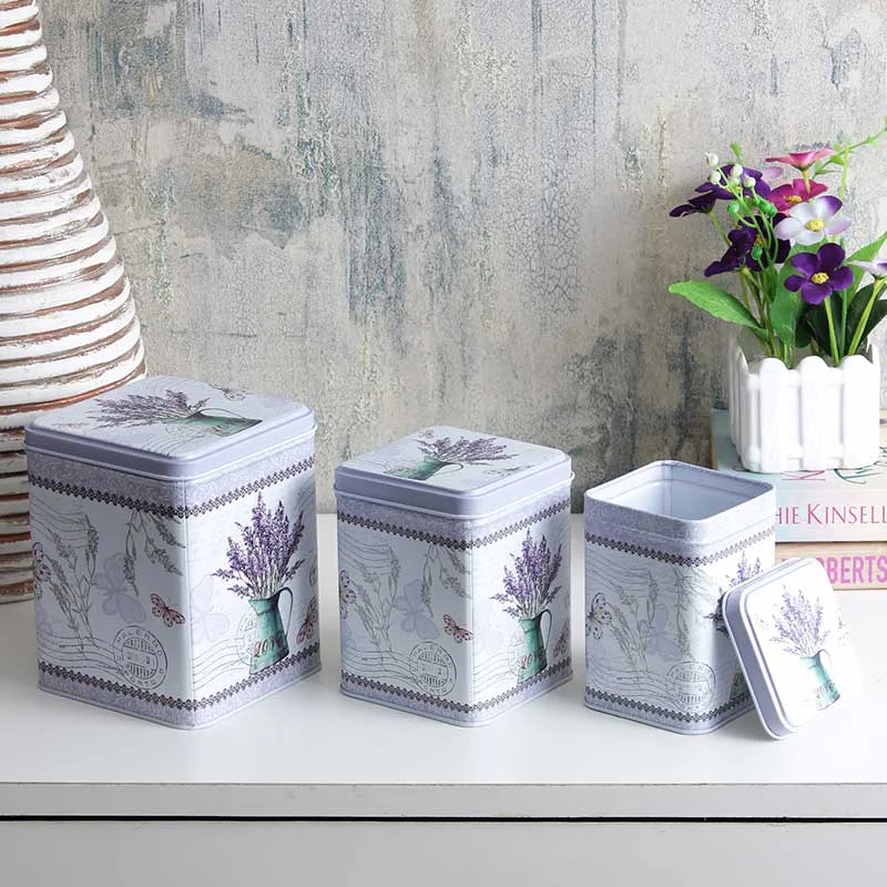 Floral Designed Storage Tins | Set of 3