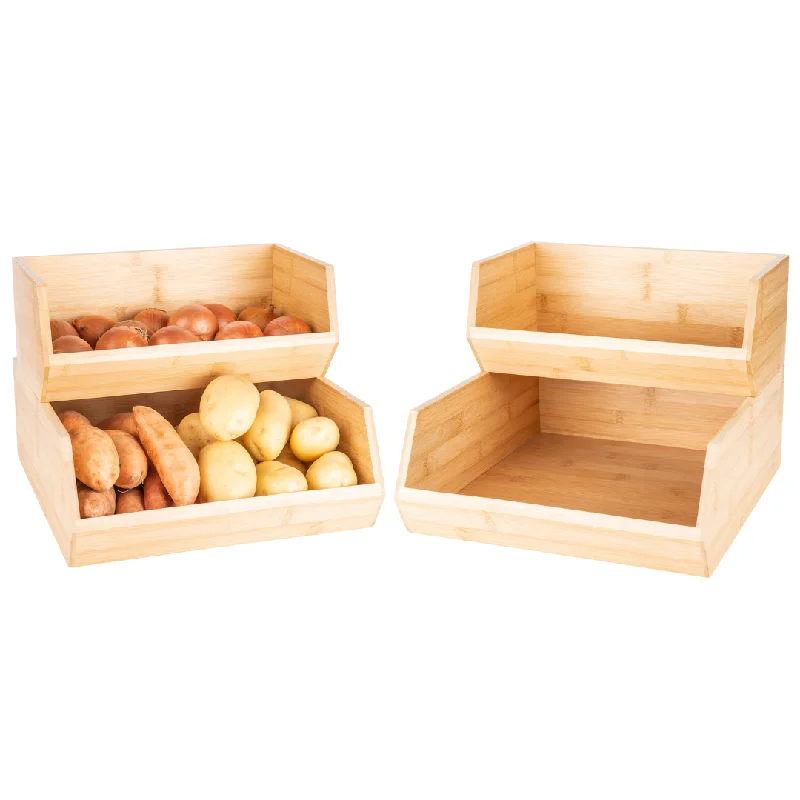 Stackable Bamboo Organiser Pantry Pack