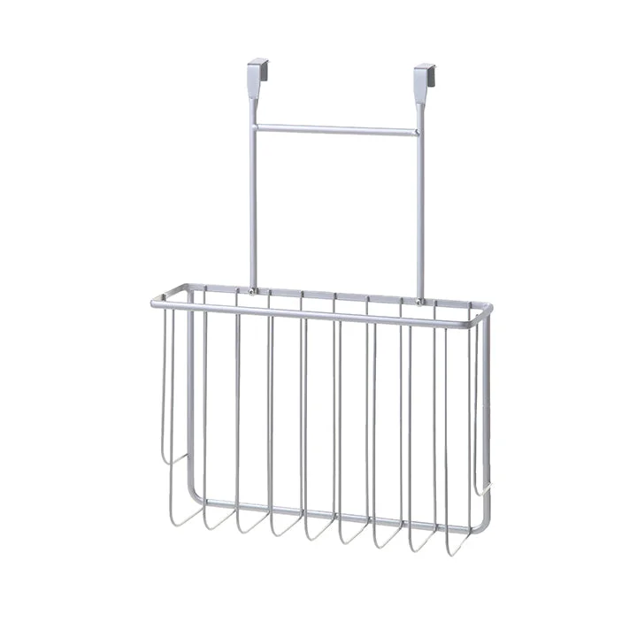 Over the Door/Wall Mount Cabinet Organizer Storage Basket in Kitchen or Pantry for Cutting Board, Aluminum Foil, Plastic Wrap