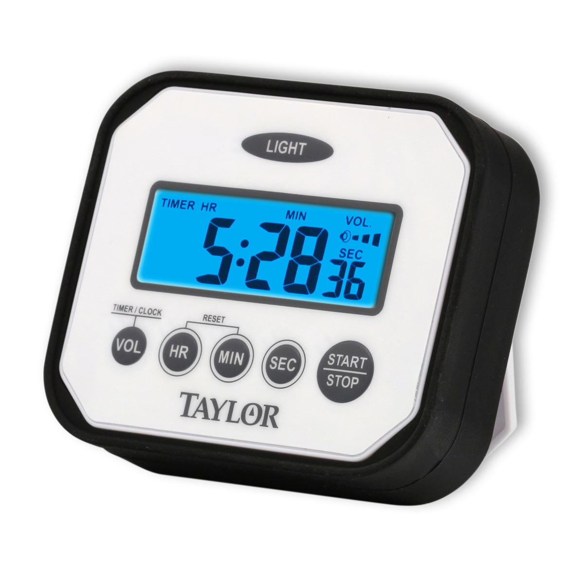 Taylor 5863 Splash and Drop Ruggedized Kitchen Timer, White, 3" x 1" x 3.5"