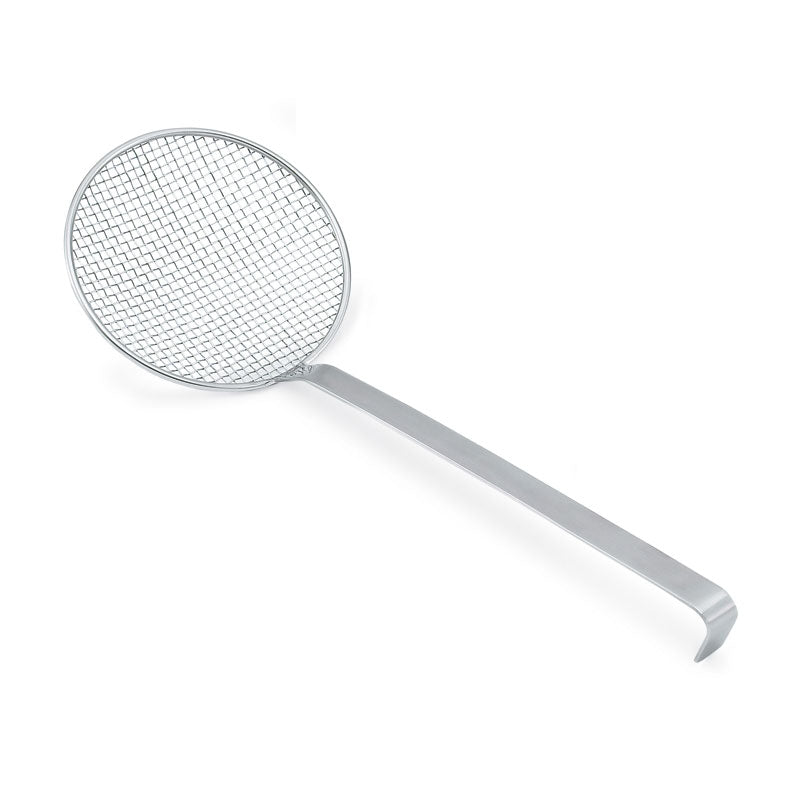 Vollrath 47719 Heavy-Duty Round Wire Mesh Skimmer w/ Hooked Handle, 9-2/3"