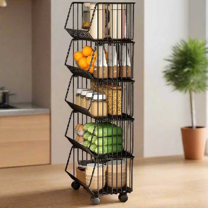 5 Layers Rotary Multipurpose Kitchen Storage Basket