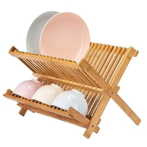 Lawei Collapsible Bamboo Dish Drying Rack